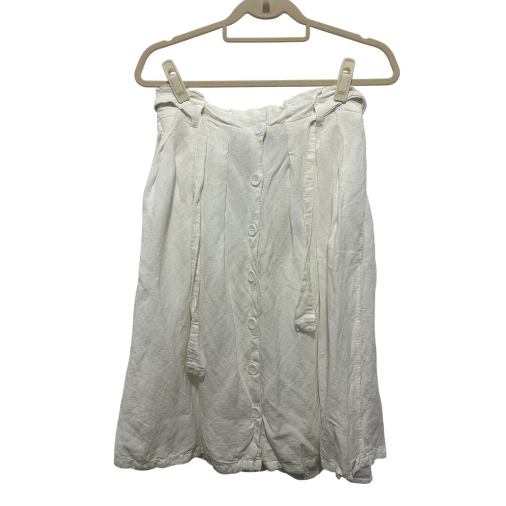 Volcom Linen Blend Knee Length Lace Resort Lined Skirt US S 4-6